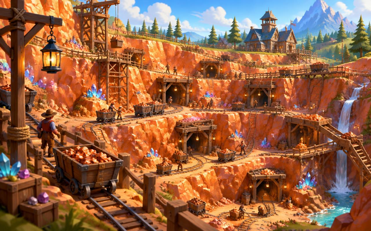 Concept artwork evoking Coppershade Quarry