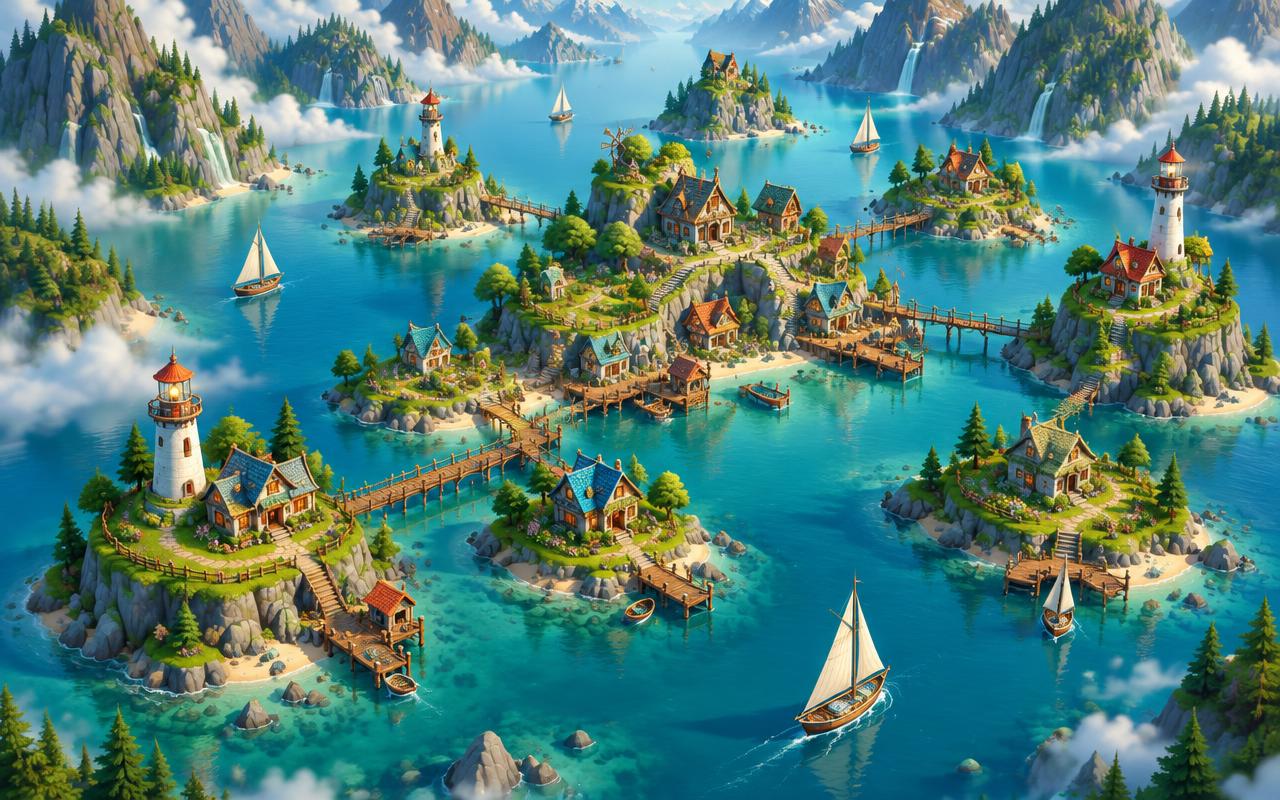 Concept artwork evoking Mistvale Isles