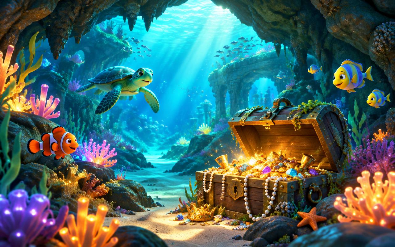 Concept artwork evoking Sunken Sea Caves
