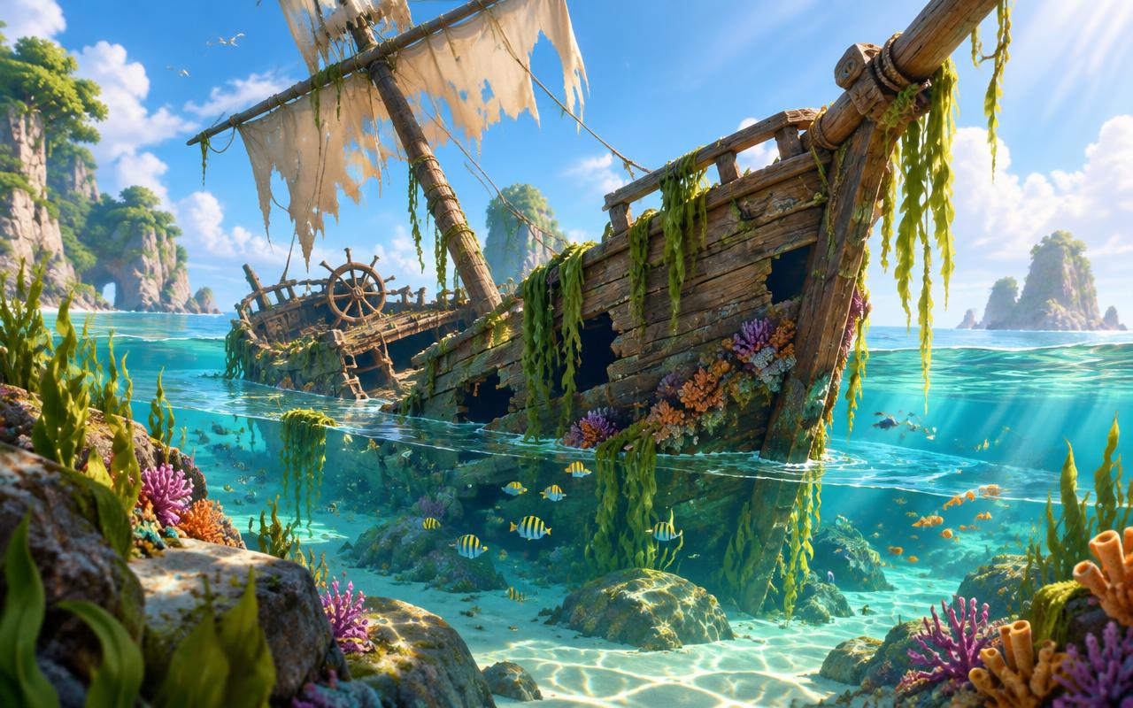 Concept artwork evoking Shipwreck Shallows